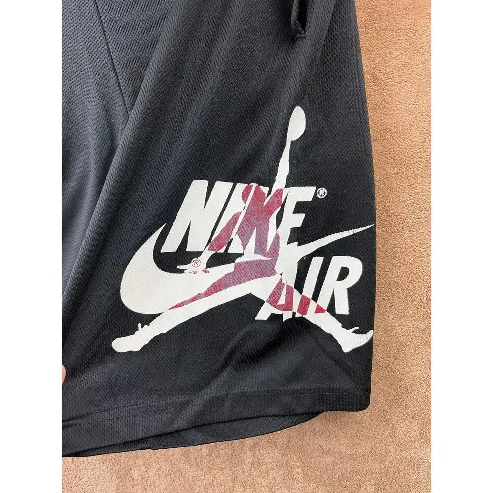 Jordan Jumpman Air Printed Mesh Basketball Shorts Black Pink Multi Men's Large